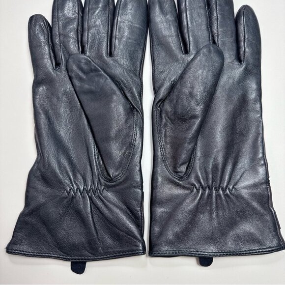 Auclair Womens Size 8 Leather Black Light Weight Driving Gloves - Picture 4 of 11